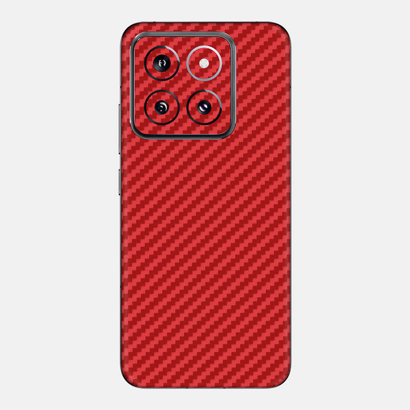 Carbon Fibre Red Glass Back