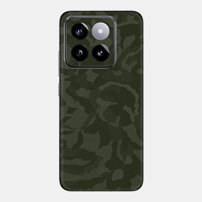 Green Camo Glass Back