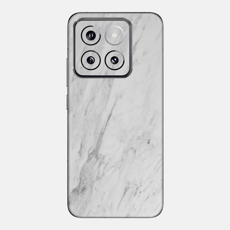 White Marble Glass Back