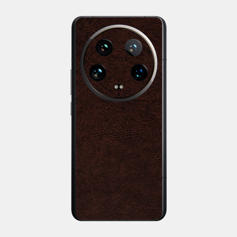 Brown Leather Glass Back