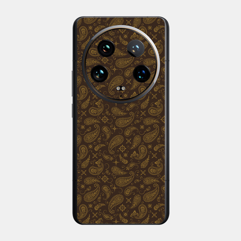 Brown Paisley Glass Back