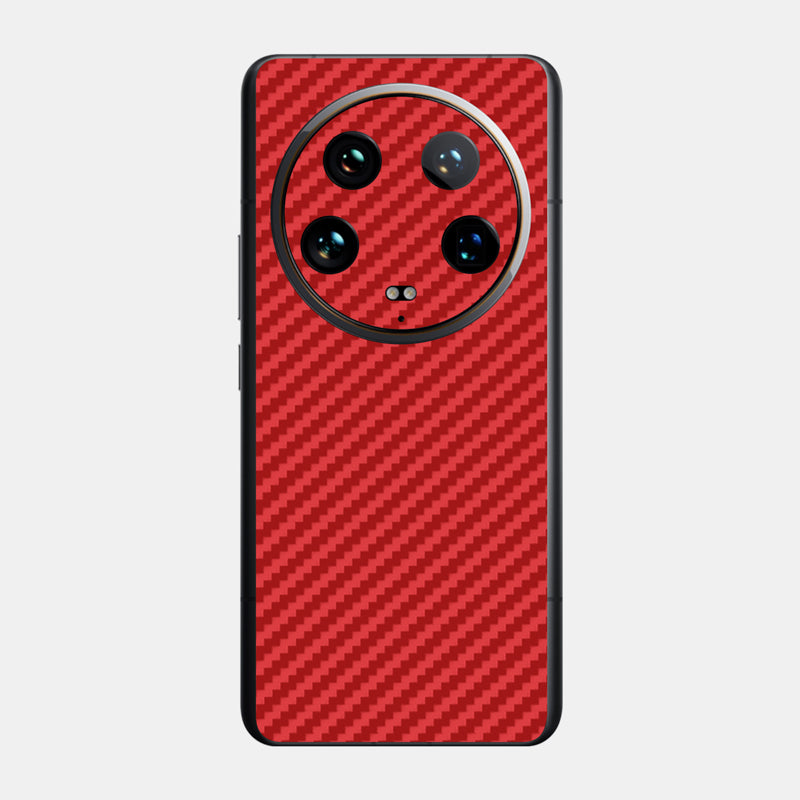 Carbon Fibre Red Glass Back