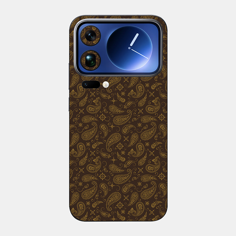 Brown Paisley Glass Back