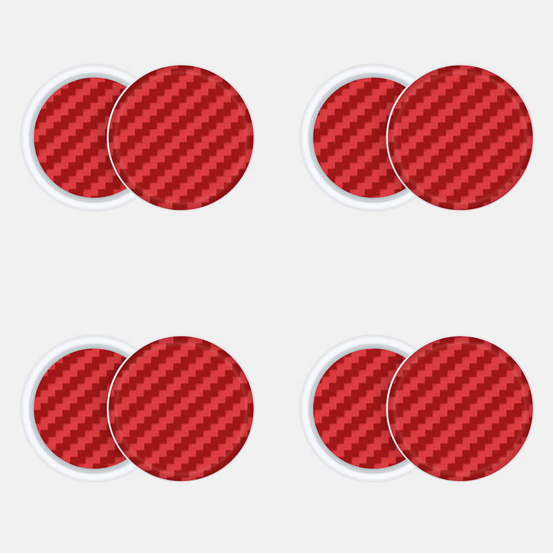 Carbon Fibre Red Pack of 4