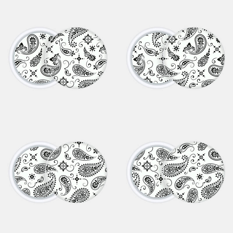 White Paisley Pack of 4