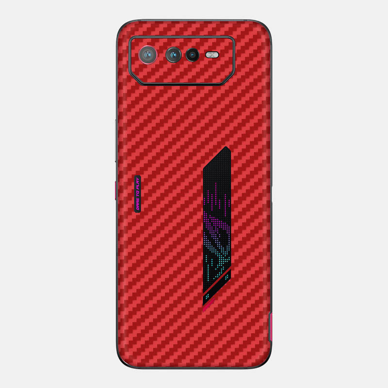 Carbon Fibre Red Glass Back