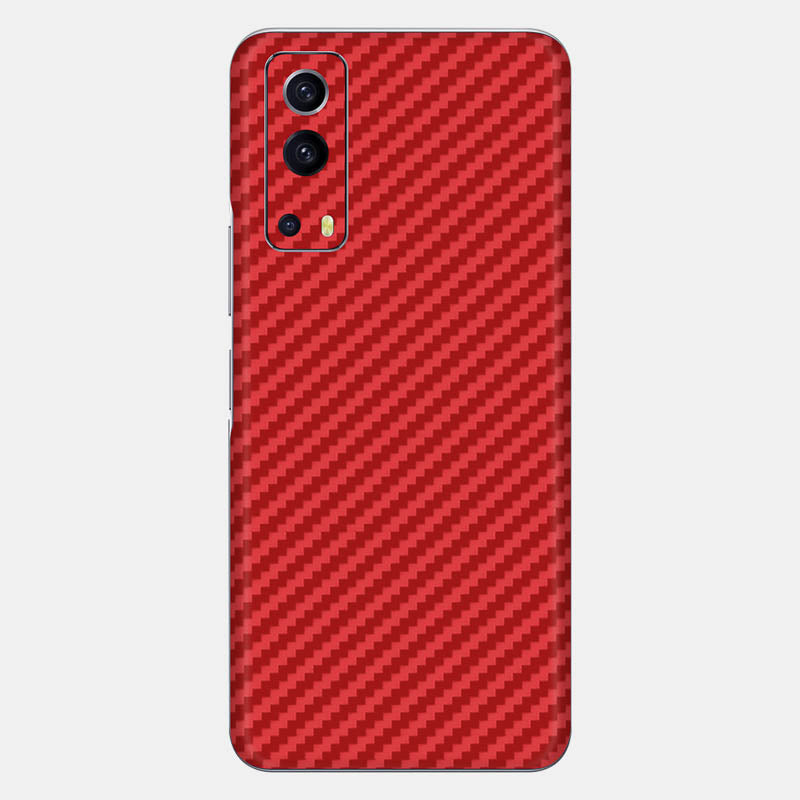 Carbon Fibre Red Glass Back