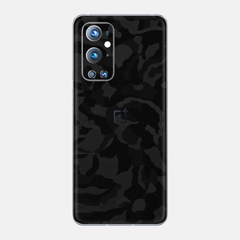 Black Camo Glass Back