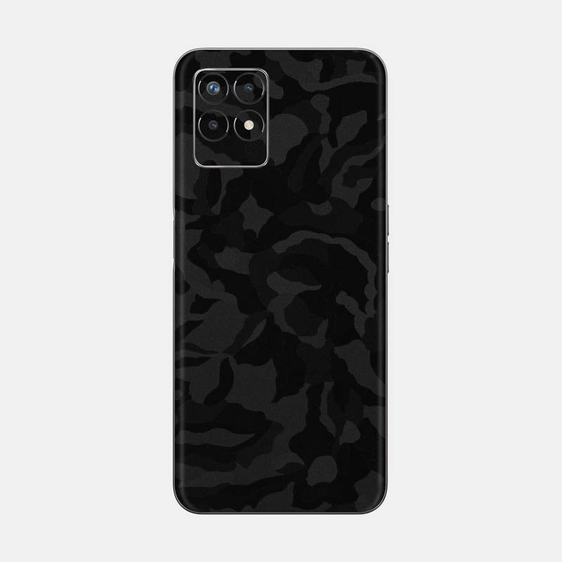 Black Camo Glass Back