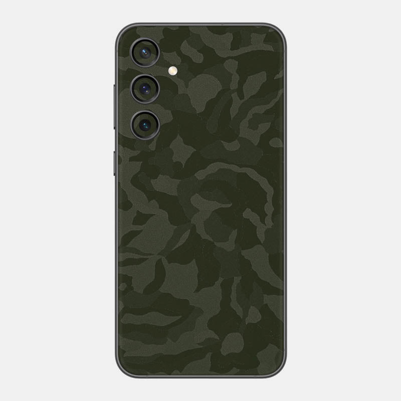 Green Camo Glass Back