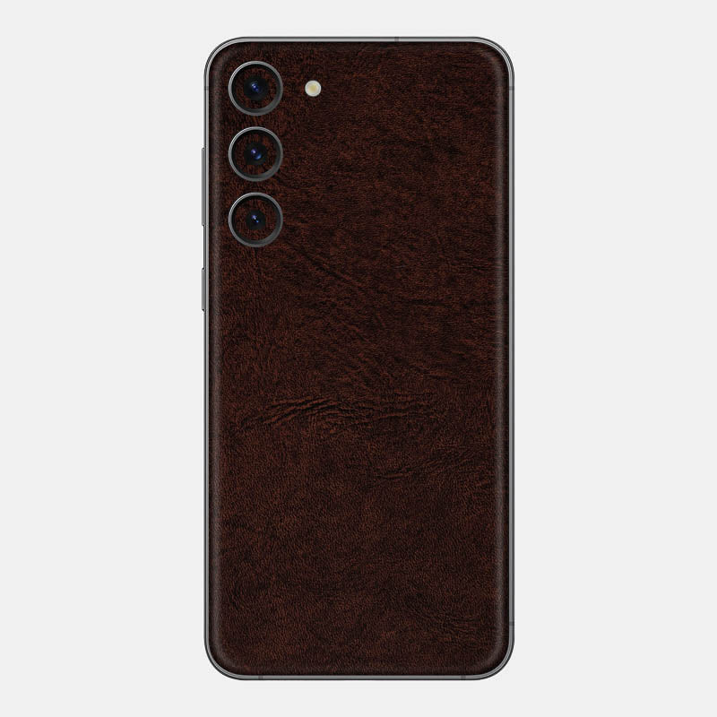 Brown Leather Glass Back