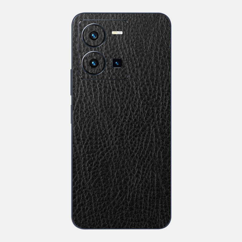 Black Leather Glass Back