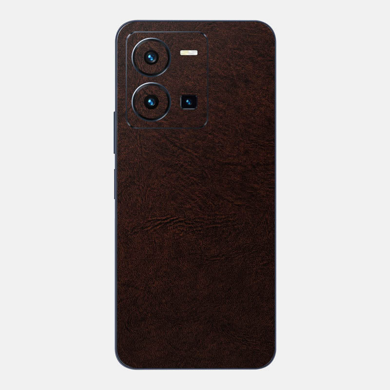 Brown Leather Glass Back